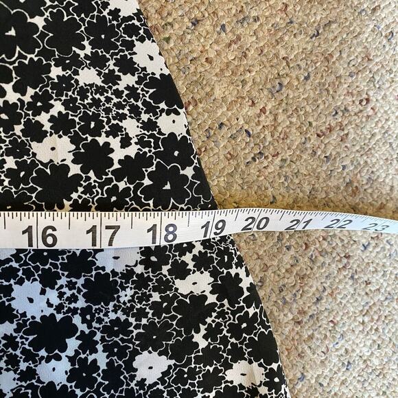 Express Vtg Y2K Floral Babydoll Midi Slip Dress Sz 7/8 Fairy Goth Black White - Picture 3 of 13